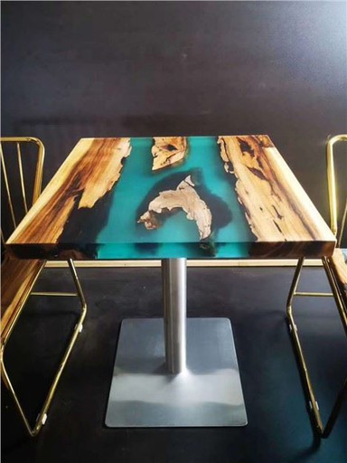 Resin Black Walnut Island kaffiborðplata