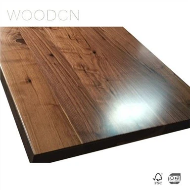 Solid Black Walnut Edge Edge Sticked Style Skrifstofuborðplata